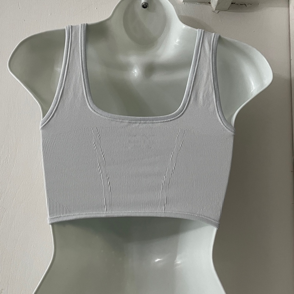 Urban Outfitters Light Gray Ribbed Tank - Picture 2 of 5